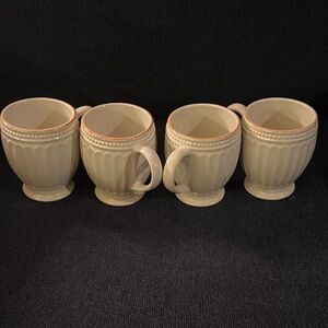 Set of 4-Lenox French Perle Groove